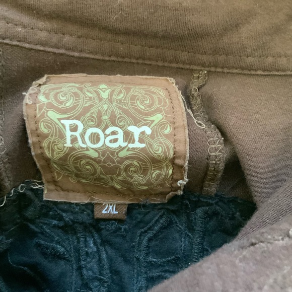 ROAR Imperial Dominion Brown Polo Short Sleeve sz 2XL - Picture 4 of 6